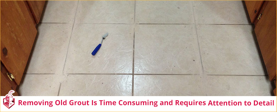 Picture of Grout Scraper on Tile Floor
