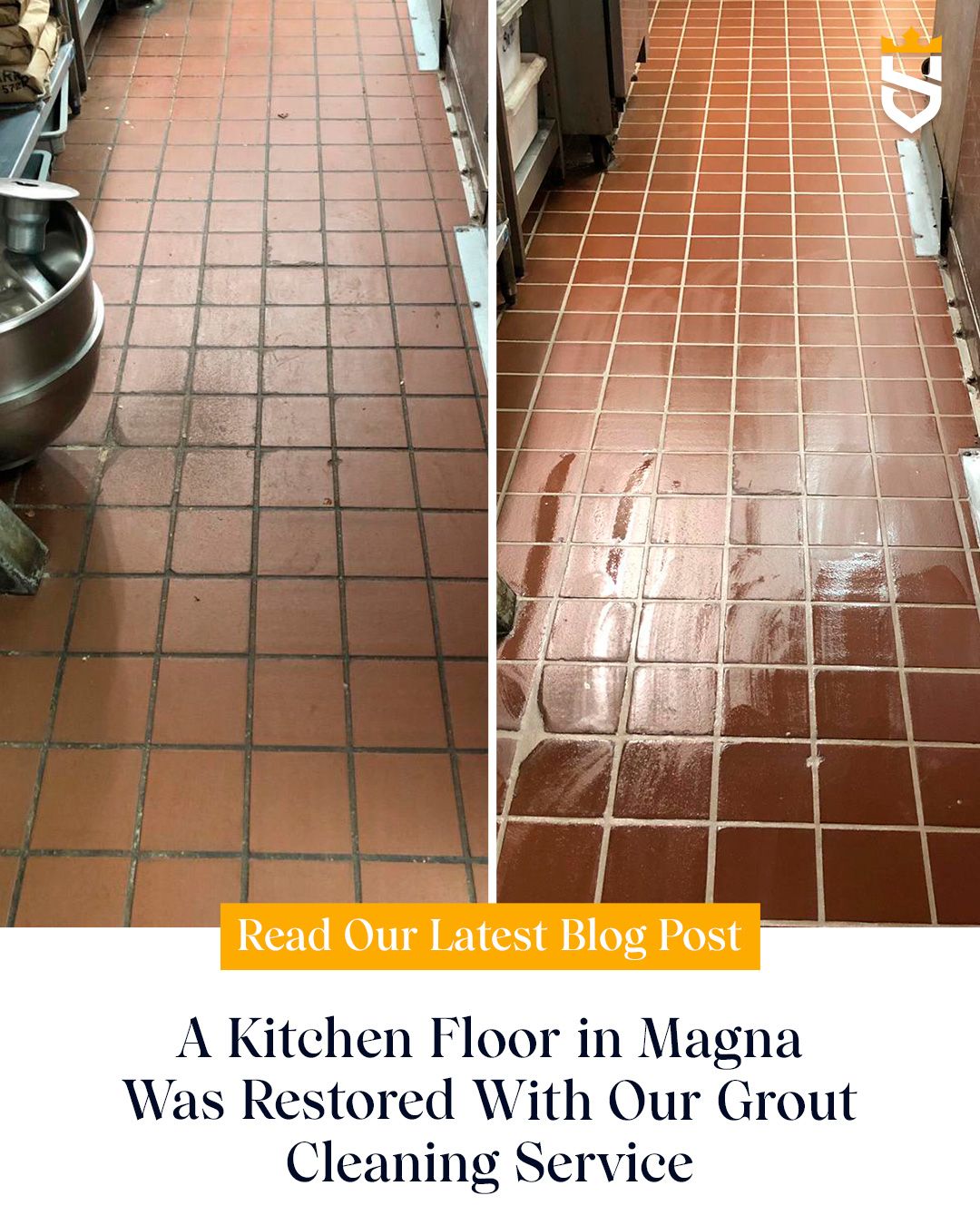 A Kitchen Floor in Magna Was Restored With Our Grout Cleaning Service
