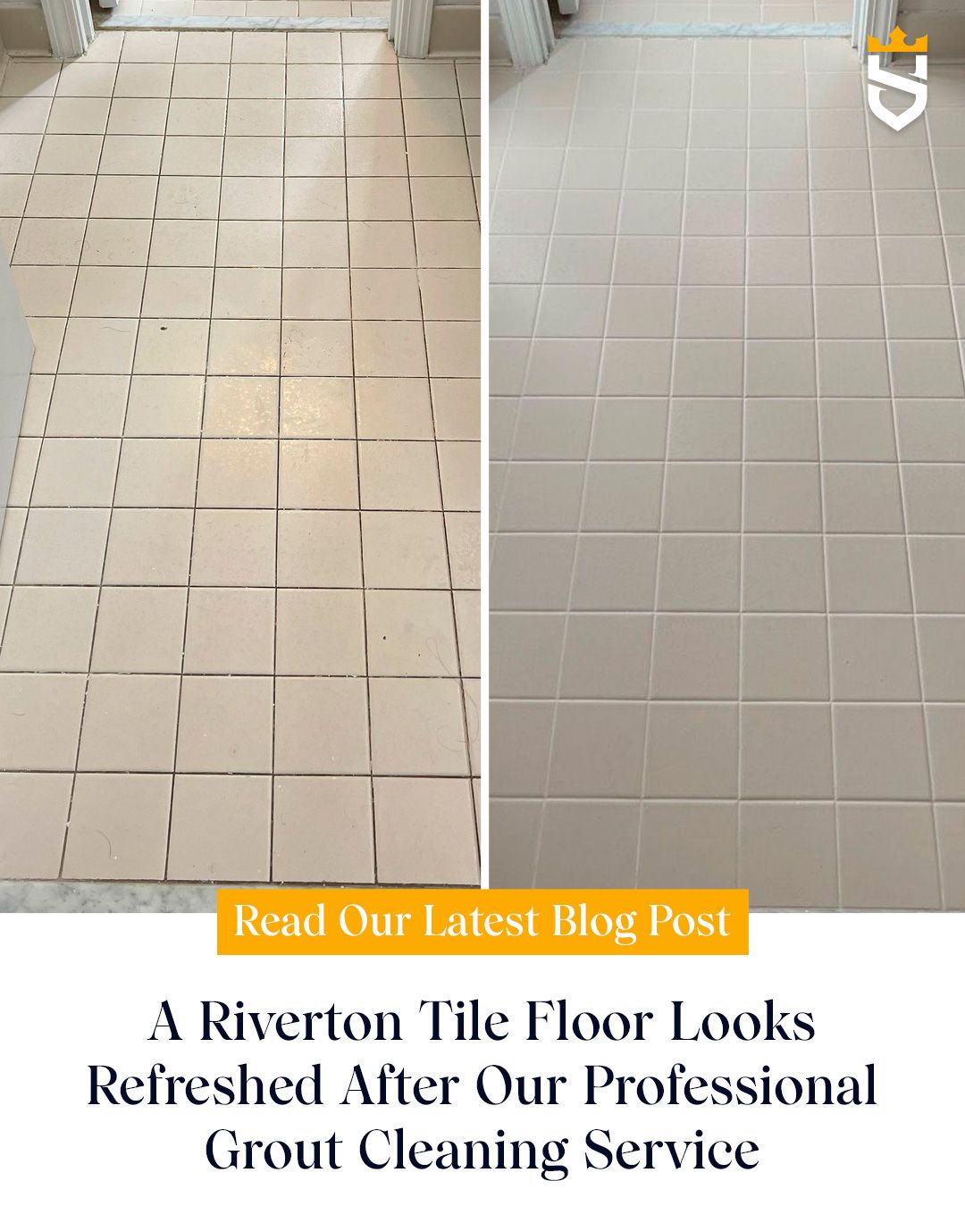 A Riverton Tile Floor Looks Refreshed After Our Professional Grout Cleaning Service